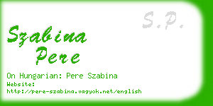 szabina pere business card